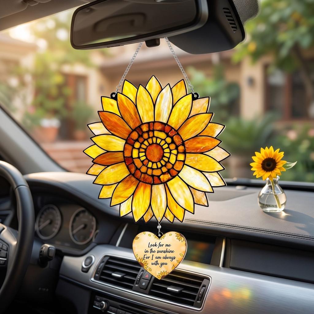 Flat Christmas Ornament for Car Rearview Mirror - Hanging Decoration, Small Gift for Car Lovers
