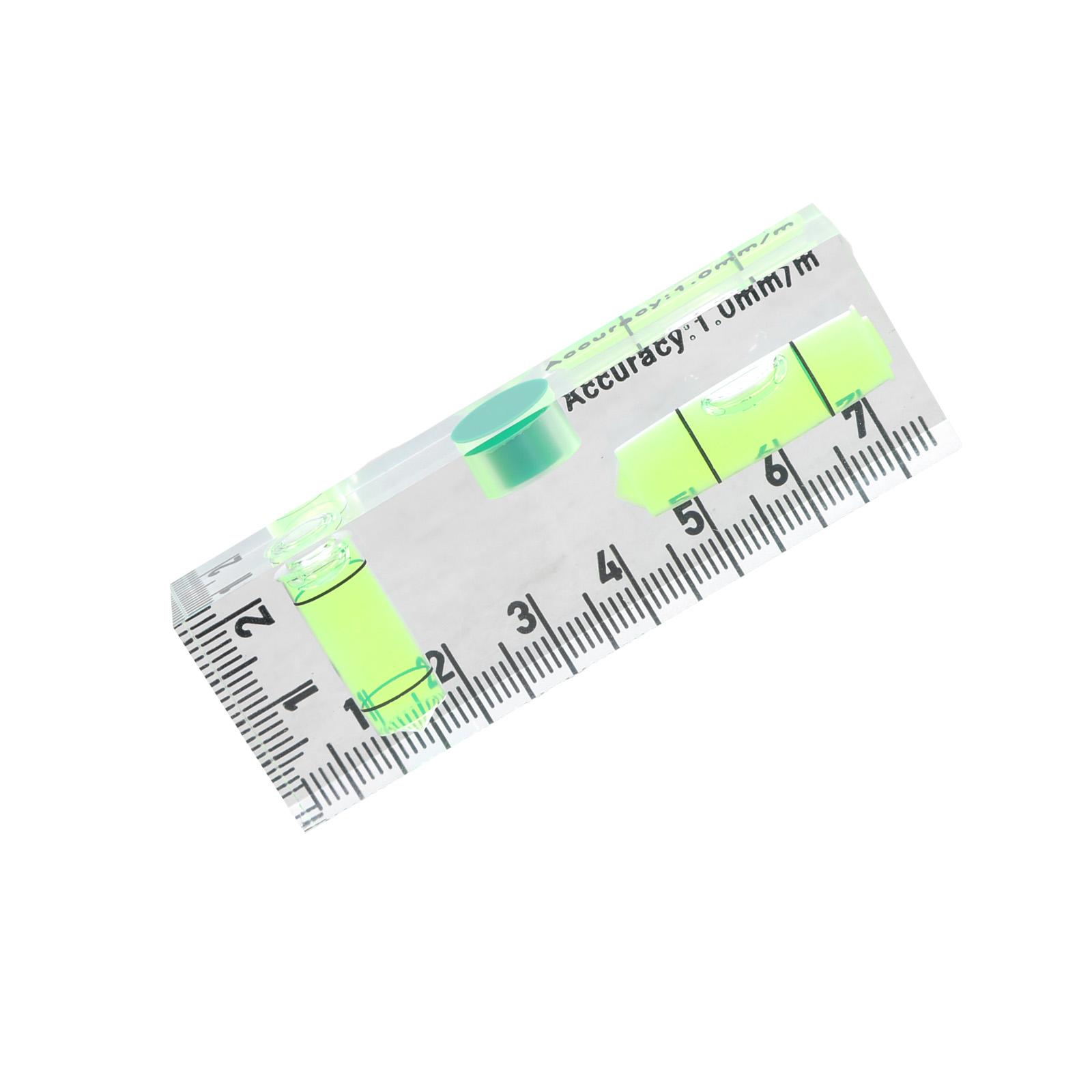 Mini Level Tool for Mechanics Picture Hanging Check Bubble Level Tool with 90°/180° Level Bubble Construction Tool 75x25x15MM