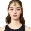 Vintage Bohemian Hair Chain with Water Drop Pendant , Exotic Middle Eastern Style Headpiece for Women