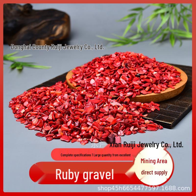 Tibetan Mandala Gemstones: DIY Sand Painting Kit with Ruby Gravel 3-5mm 100g рубиновый