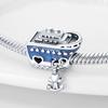 Copper Travel Charm Blue Cruise Ship'S Anchor Pendants Fit Diy Original Bracelet Necklace Fashion Party Jewelry