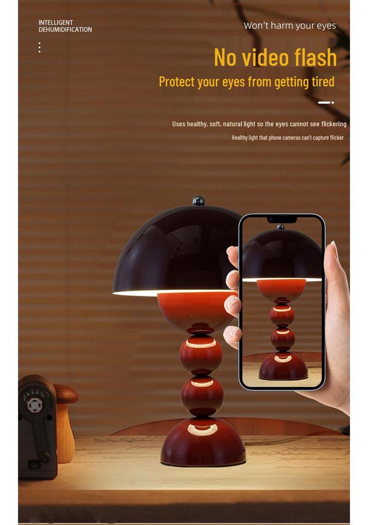 Danish Nordic Design Bedside Lamp with Wireless Charging