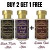 Zwarte Musk Attar en Oudh Attar met Gratis Dubai Oud Attar – Diep Muskusachtig & Rijk Houtachtig Geur Combinatie | Alcoholvrije Unisex Parfums