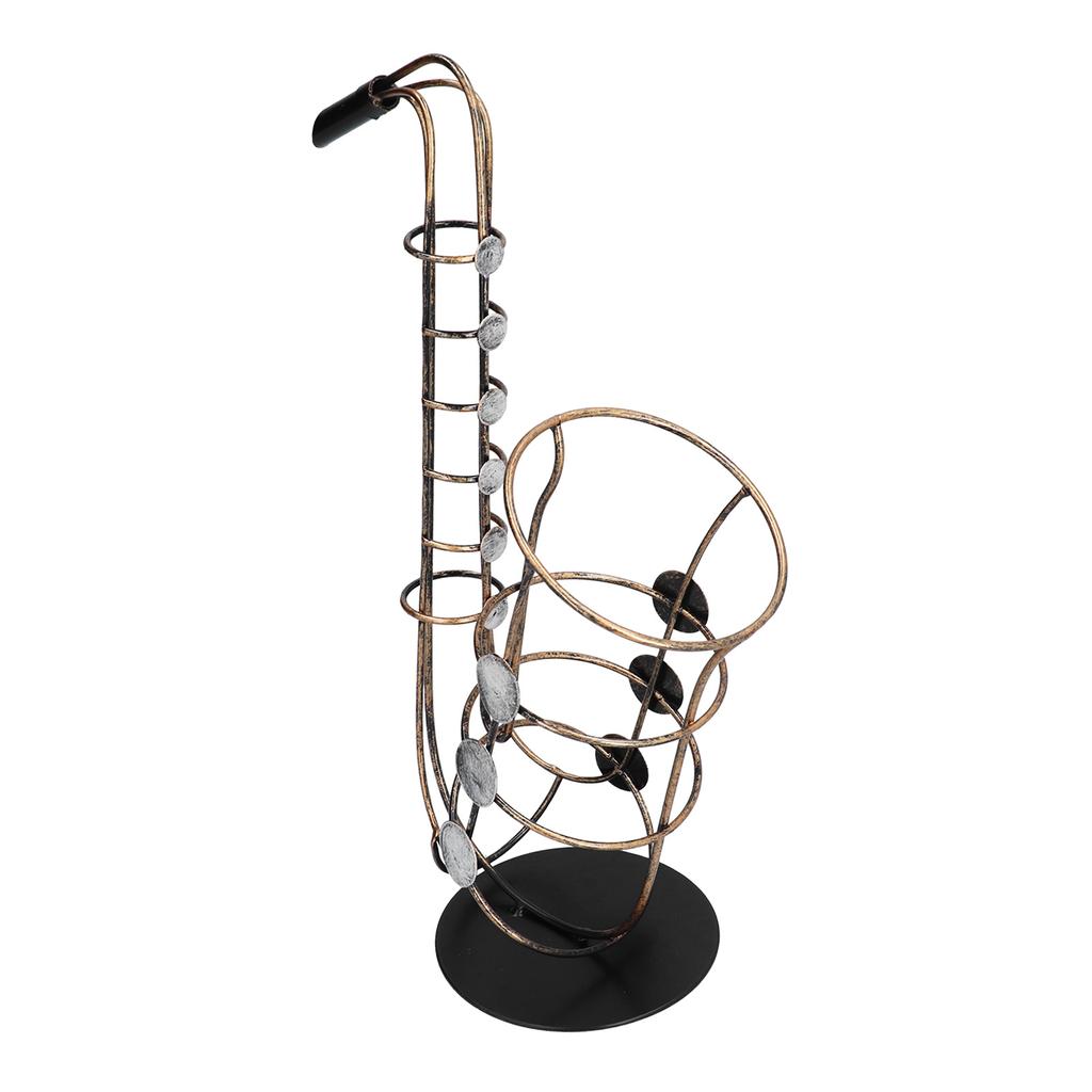 Stojan na láhev vína Kovové figurky Saxofon Praktická řemesla Doplňky pro domácí dekoraci