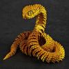 Articulated Snake Figure, 3D Printed Bush Viper Creature, Dragon Snake Inspired Joint Mobility Statue, Home Ornament