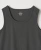 ANOTHER OFFICE Dyed Ribbed Scoop Neck Tank (Charcoal)