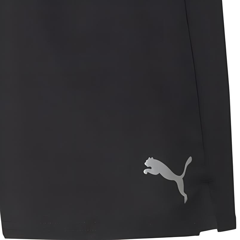 Puma Logo Print Elastic Waist Woven Mid Rise Sports Shorts Men Shorts Black 520201-01