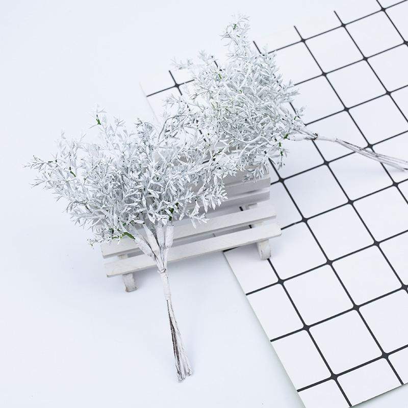 6PCS/bundle Artificial Plants Wedding Home Decorations Bridal Accessories Clearance Fake Flowers Scrapbook Diy Christmas Wreath