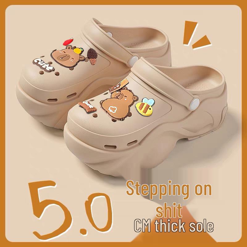 Women's 2025 Summer EVA Platform Clog Slippers - Height-Enhancing, Anti-Slip Beach Sandals