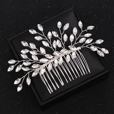 Hochzeit Strass Haarkamm Braut Kopfschmuck Hochzeit Haarkämme Haaraccessoires Braut Damen Kristall Schmuck Accessoires