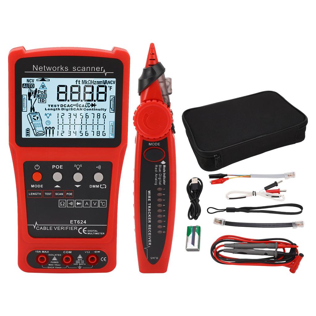 Multifunctional Wire Tracer CAT5 CAT6 Network Cable Tester Line Finder Digital Circuit Analyzer