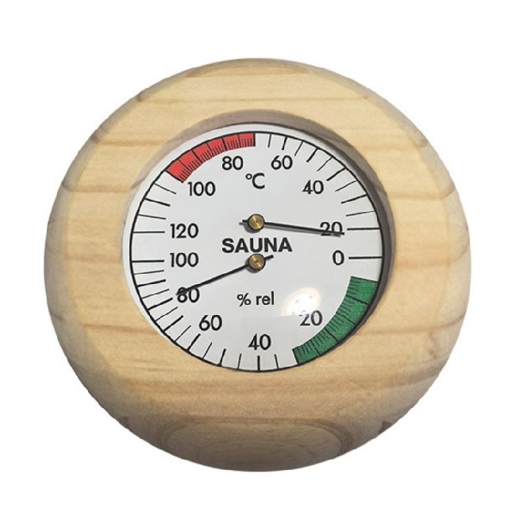 

Round Wood Thermometers Hygrometer With Glass Cover And Color Reference Zone For Bathroom Temperature Humidity Testing 1