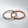 Classic Fashion Twisted Rope Slim Ring for Women Stainless Steel Wave Geometric Exquisite Finger Rings Simple Party Jewelry