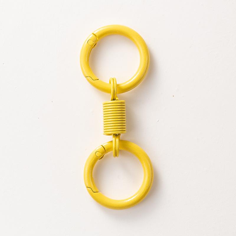 Kawaii Macaroon Keychain Cute Mini Candy Color Key Ring Buckle Portable Pendant for Girls Daily Accessory