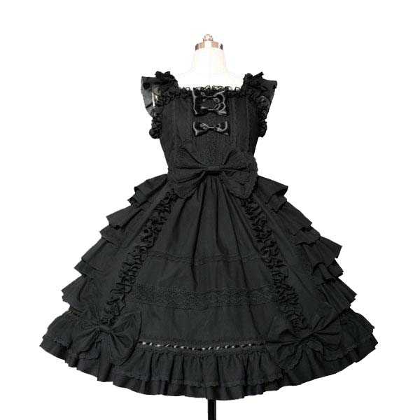 Girls Lace Punk Sexy Woman Clothing Lolita Victorian Corset Black Gothic Dress