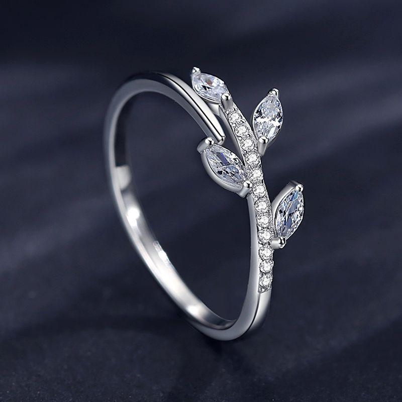 Tancise Classic 925 Sterling Silver  Zircon Ring Ladies Jewelry Wedding Promise Party Gift