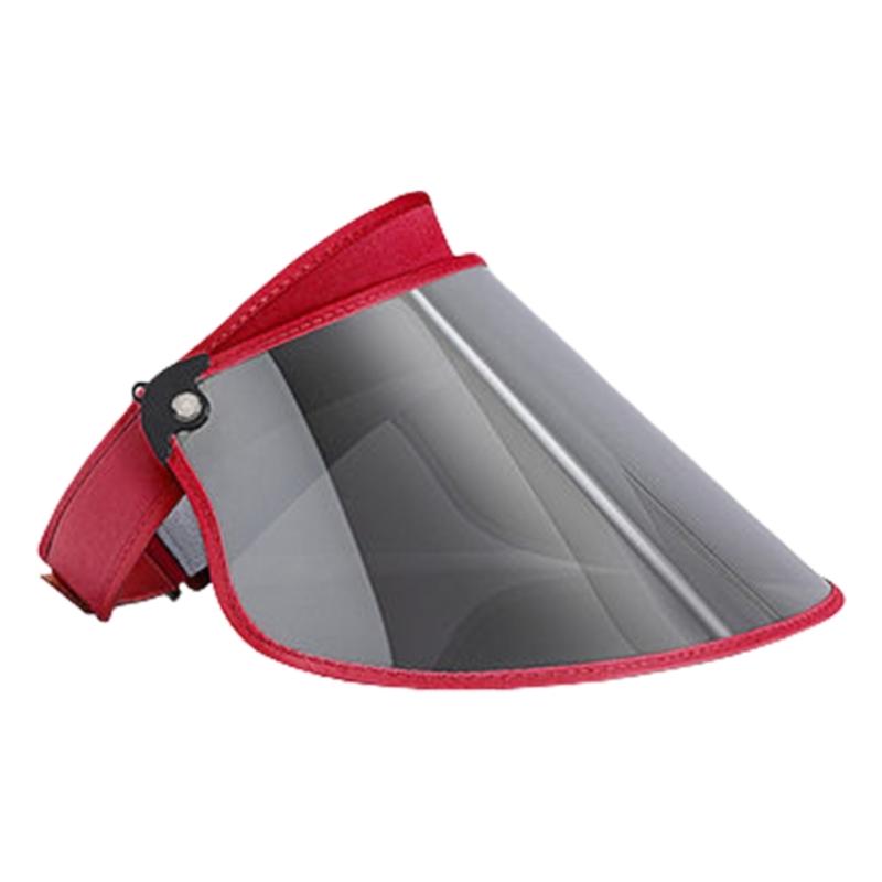 Women's Empty Top Wide Brimmed Colored Lens Sun Visors Hat for Summer Beach and Outdoor Activities