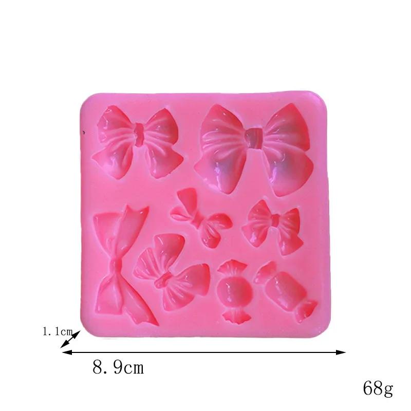Cake Decoration Tools, Pastry Kitchen Baking Accessories Set, 1pcs Bow Knot Resin Art Molds Silicone Fondant Mould