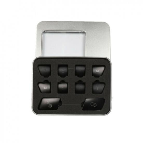 12pcs Matte Black Car Door Memory Lock Switch Button Cover For Benz W204 W212 SU