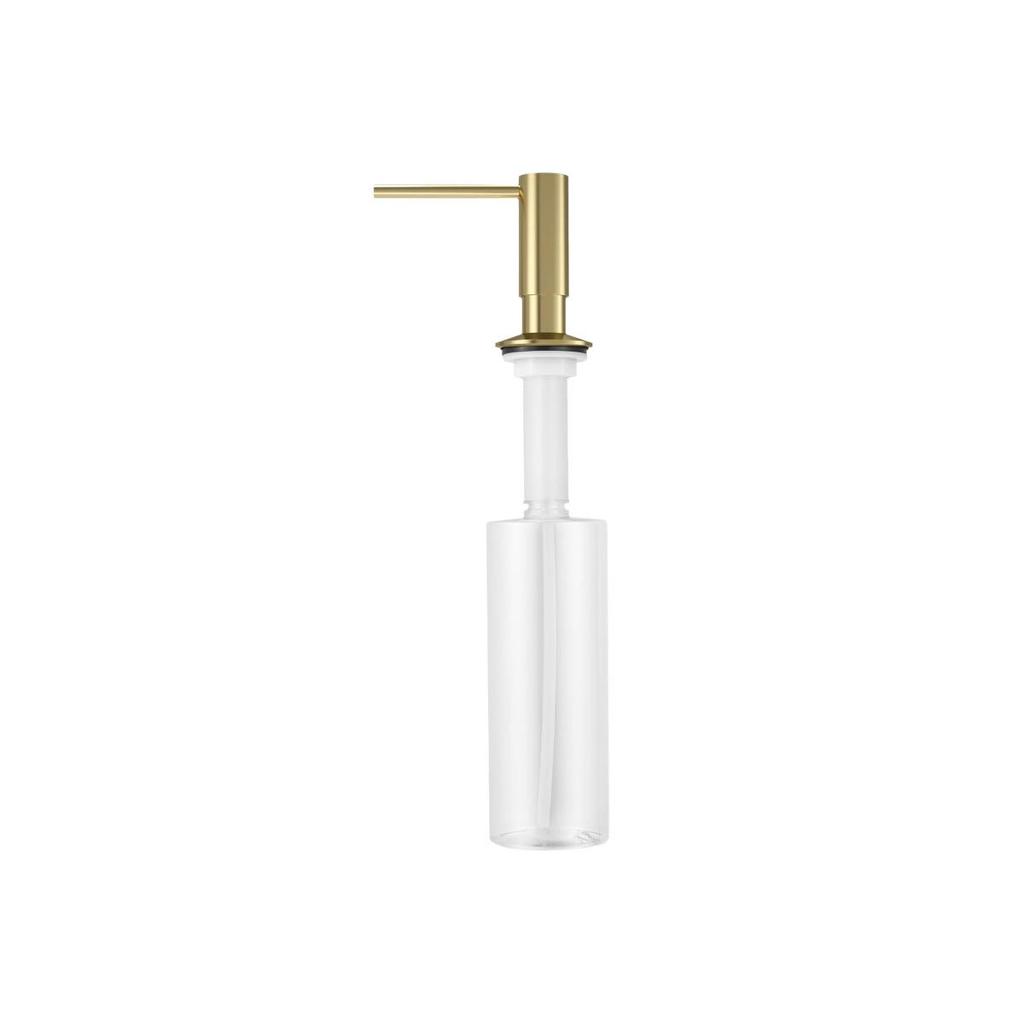 Gebürsteter Champagner-Gold-Messing Druckknopf-Spülbecken-Seifenspender, 500ml Arbeitsplatten-Handdesinfektionsmittel für die Küche.