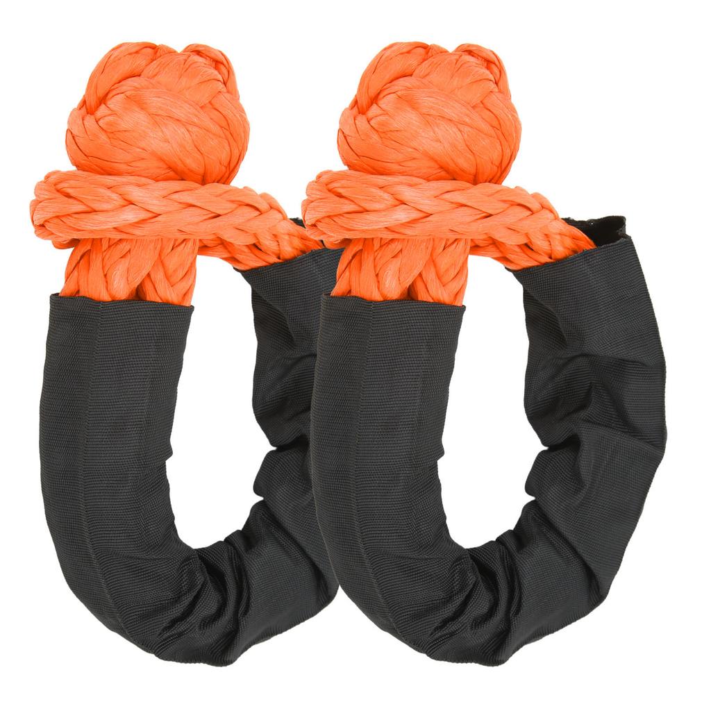 2Pcs Recovery Soft Shackle 35 Tons Breaking Strength Lightweight Rope Shackle for Truck Large SUVs