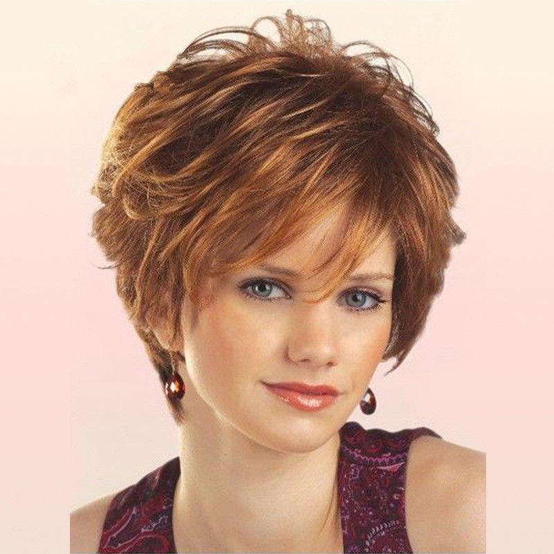 Fashionable Fluffy Short Curly Hair Wig for Ladies YN174