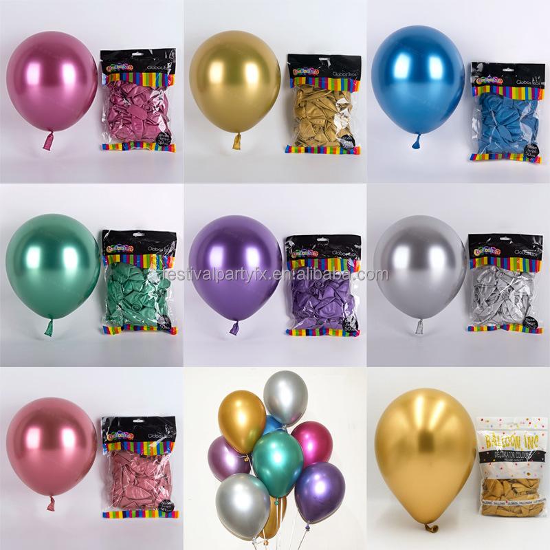 5/10/12inch Metal Pearl Latex Balloons Thick Chrome Metallic Globos Birthday Party Advertisement Balloon Wedding Decoration