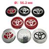 56mm Aluminum Alloy Logo Wheel Center Hub Cap Badge Sticker For Toyota Prado Rav4 Yaris Hilux Prius Corolla Camry Accessories