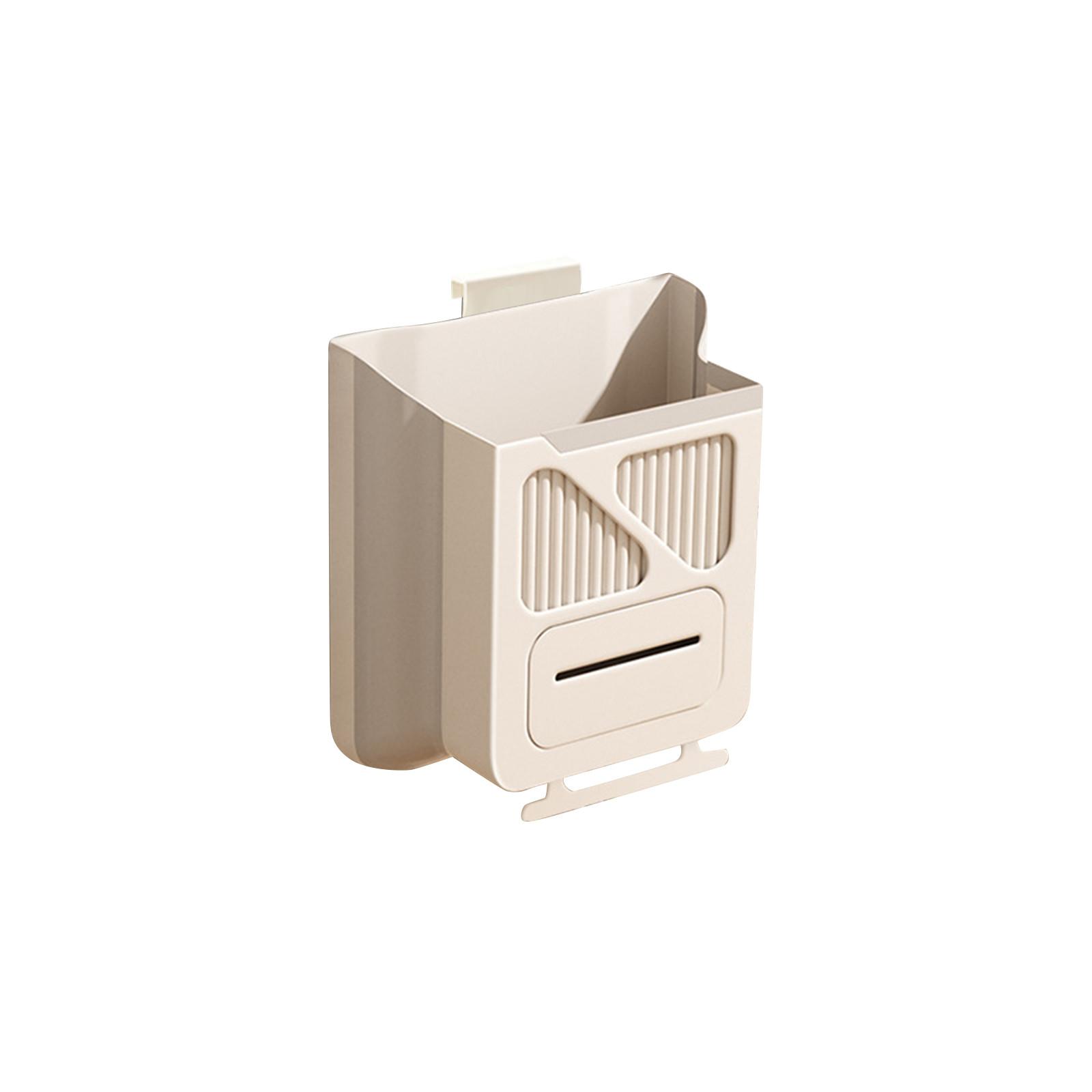 

Настенный складной мусорный бак Компактный подвесной мусорный бак большой емкости Креативный кухонный мусорный бак с дозатором мешков для мусора для домашней школы One Size