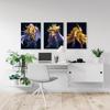 Decorazione murale giapponese classica Anime Saint Seiya in oro Poster su tela e stampe artistiche da parete per la decorazione della casa moderna