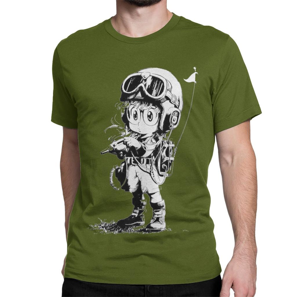 Arale TShirt for Men Women Dr Slump Anime Awesome Pure Cotton Tees Round Collar Short Sleeve T Shirt Birthday Present Clothing