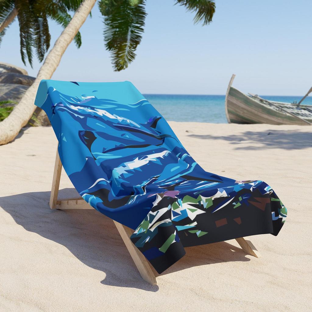Schwimmende Delfine Sommer Strandtuch Meereswellen Meeresleben Druck Hotelhandtücher Badezimmer Reise Für Zuhause Spa Baby Strand Sauna Bad