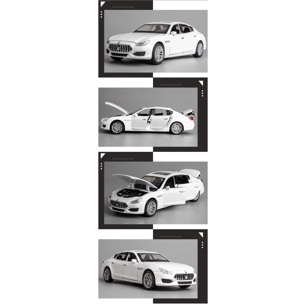 Modellino Auto in Lega Maserati Quattroporte Coupé 1/32 Giocattolo in Metallo pressofuso Modello Auto Simulazione Suono Luci Collezione Regalo