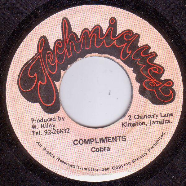 

7inch Record MAD COBRA Compliments NONE Techniques Jamaica Reggae Ska Dub Used