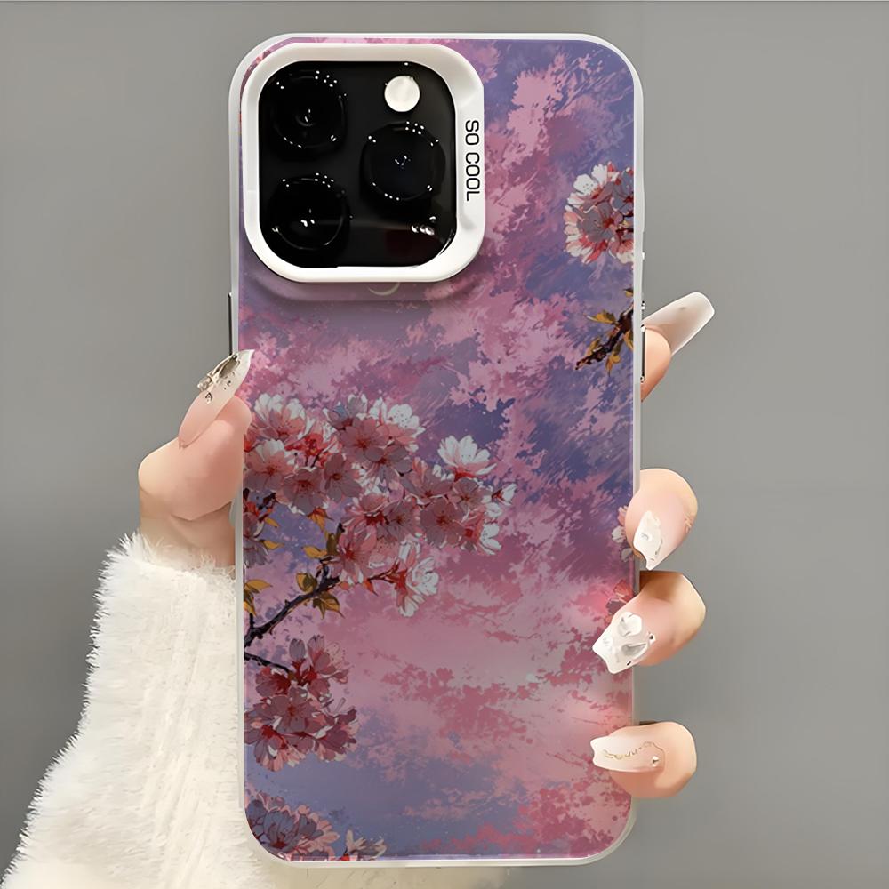 oriental cherry sakura Phone Case  Phone Case For iPhone 14 16 15 11 12 13 Pro Max Mini Plus Shockproof Cover