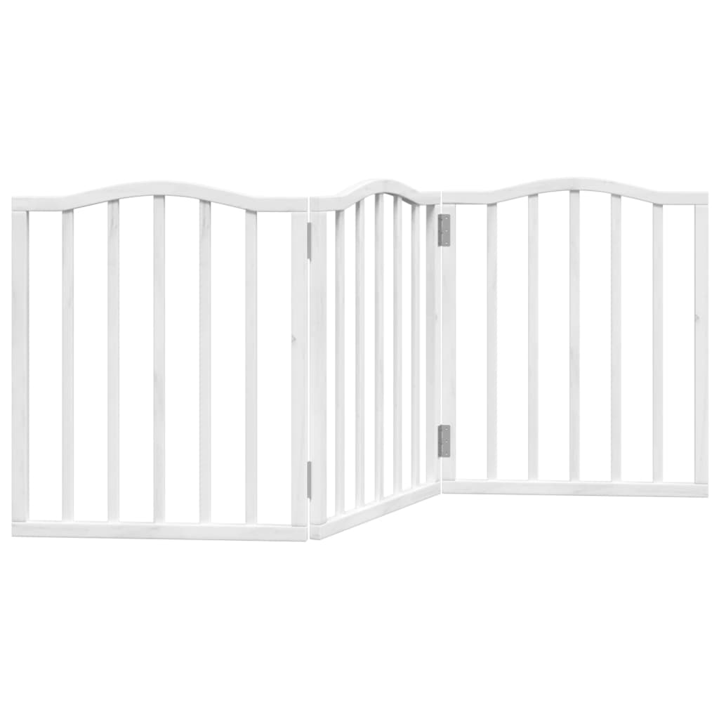 Vidaxl Cancello Pieghevole di Sicurezza per Cani, 3 Pannelli, Bianco, 150 cm