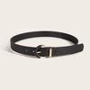 New Women's Semi-circular Buckle, Versatile Basic Leather Semi-circular Belt, Simple PU European and American Fashion Belt