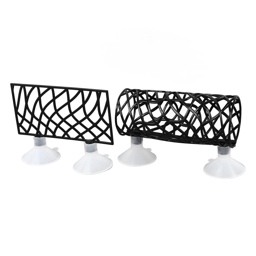 Fish Bed Tunnel Safe Small Hole Hollow Fish Resting Tube with Suction Cup for Fish Aquarium