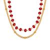 Accessories Double-Layer Fashion Non-Fading Queen Necklace Glass Beads Exquisite Collarbone Neck Chain