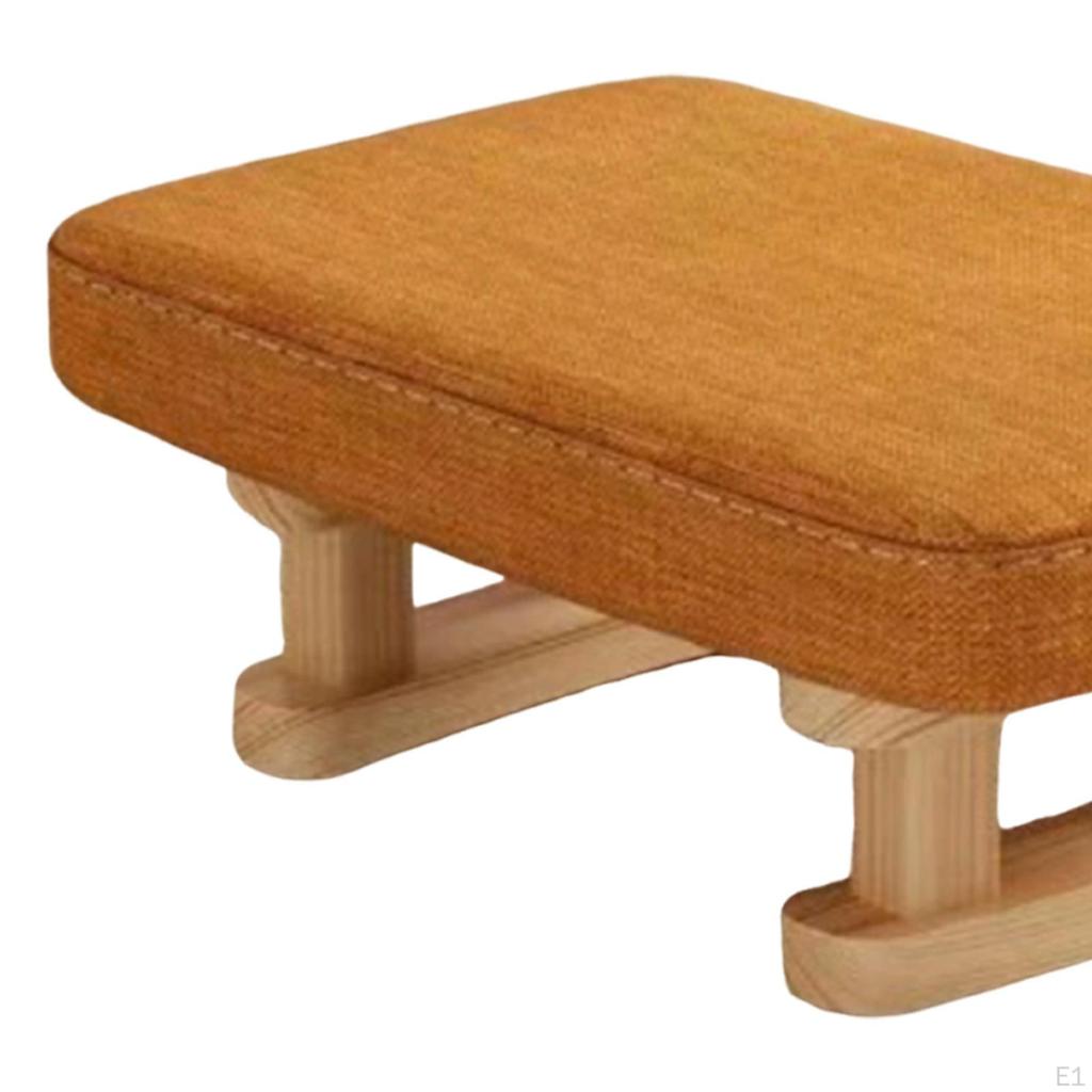 Compact Foot Stool Ottoman Rectangle Design for Bedroom And Office