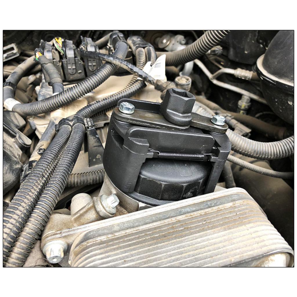 2 Jaw Oil Filter Wrench Steel Removal Tool Filter Replacement and Disassembly Tool 60-80mm/80-105mm Oil Filter Remover