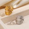 Fashionable And Minimalist Wing Ring For Woman Personalized Hip Hop Zircon Accessories Adjustable Opening Couple Rings