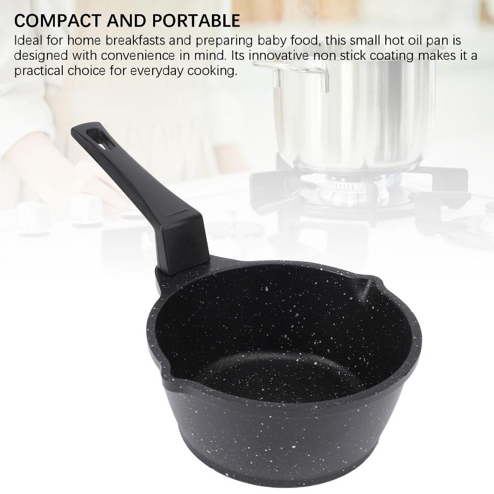 Pink and Beige Black Hot Oil Pan Anti-Stick Butter Warmer Pot Home Kitchen Restaurant