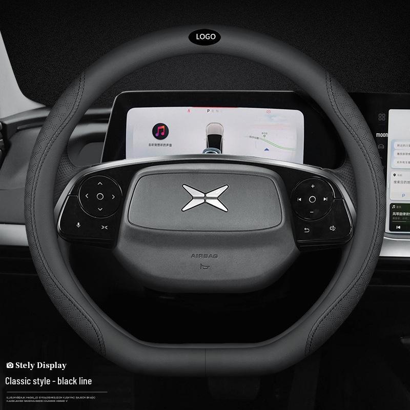 Skórzany Pokrowiec na Kierownicę dla Hyundai Elantra, Mistra, IX25, Tucson, Reina, Festa, IX35