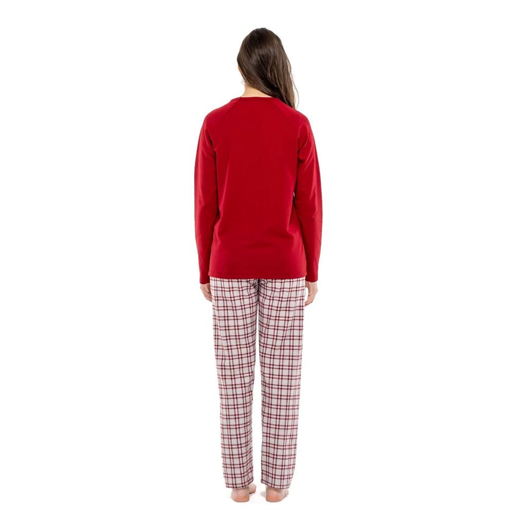 Mod Collection Zero Collar Checkered Women's Pajama Set