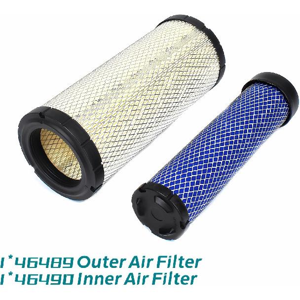 ca9246 Air Filter Kit P822768 P822769 Compatible with Donaldson Baldwin Air Filter RE68048 + RE68049, AF25553, AF25554, LAF8143, 46489, CA9246,