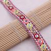 1 yard Handmade Ethnic Mirror Embroidered Webbing Indian Lace Trim DIY Sewing Net Yarn Ribbons Clothing Decorative