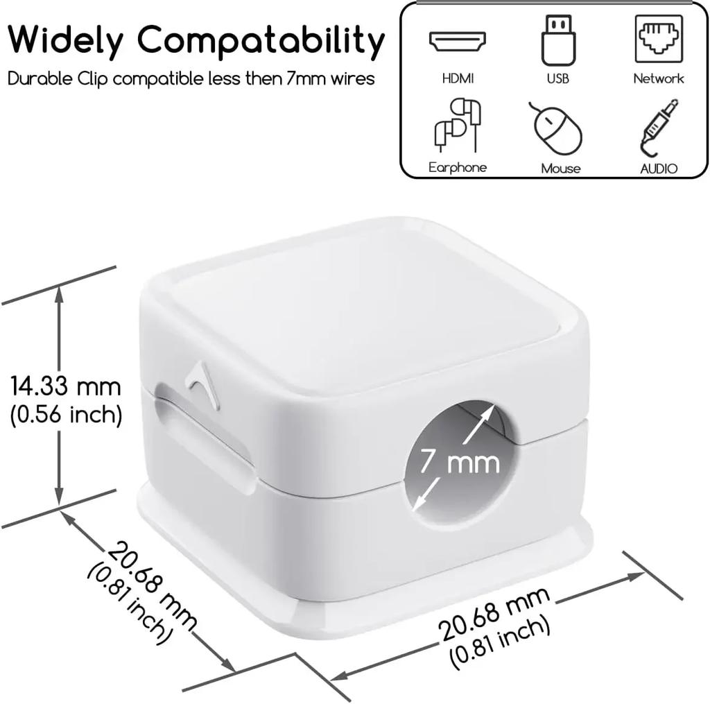 Magnetic Cable Clips:Adjustable Cord Holder for Under Desk Cable Management-Smooth Wire Keeper & Organizer desk organiser