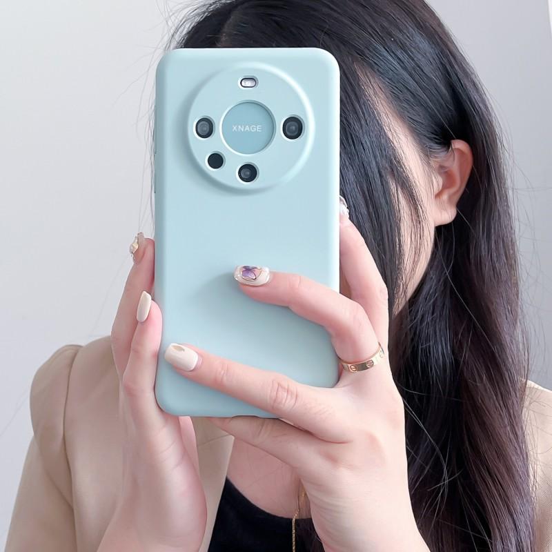 Liquid Silicone Phone Case Mate 60 Pro Full Coverage Pure Color Soft Touch Protective Cover