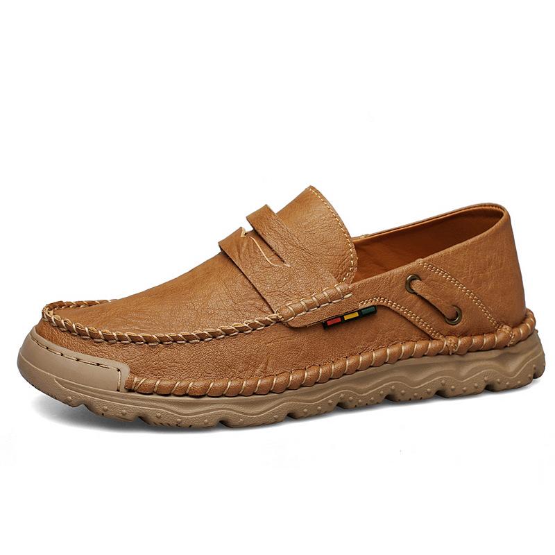 Scarpe Casual da Uomo Slip-On Fatte a Mano per Guidare - Cuciture, Outdoor, Quattro Stagioni, Taglie Forti, alla Moda